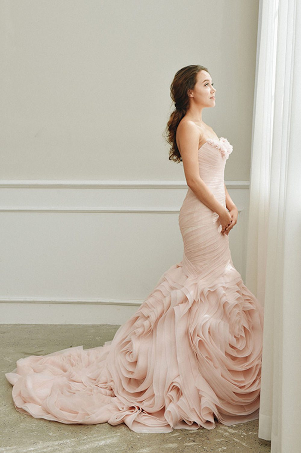 Kim Alpha Bridal - Wedding Dress Melbourne - Arcata Line Blush Pink Wedding Dress