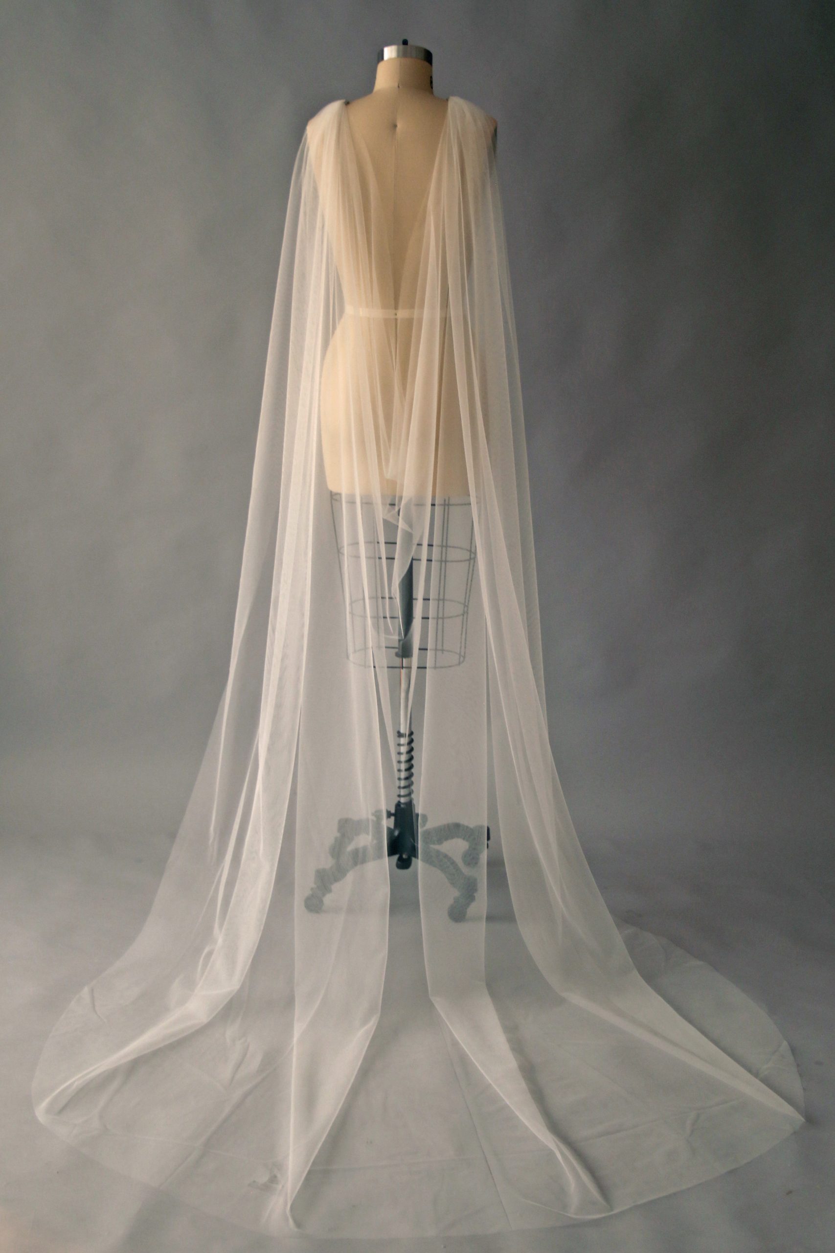 Melbourne Wedding Veils | CHLOE - Minimalist Sheer Tulle Cape. Bridal ...