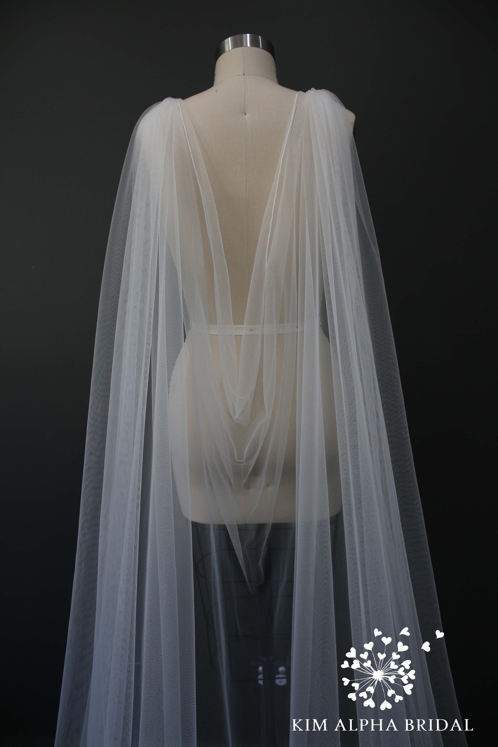 Melbourne Wedding Veils Atila Pencil Edge Bridal Cape Veil by Kim Alpha ...